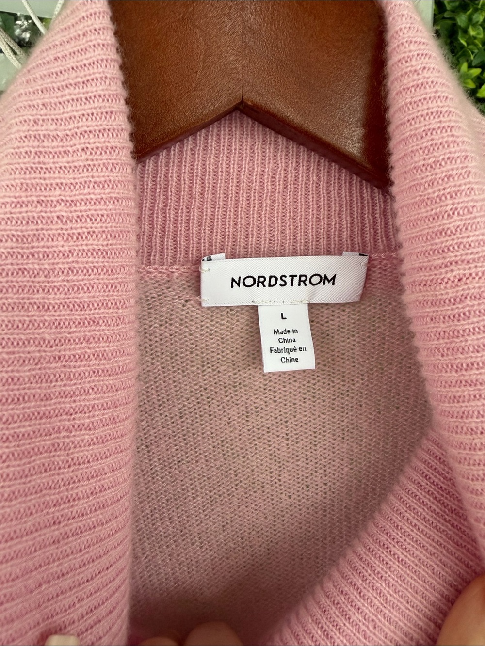 Nordstrom 100% Cashmere Pink Turtleneck Sweater Women’s Large Quiet Luxury - Picture 7 of 9